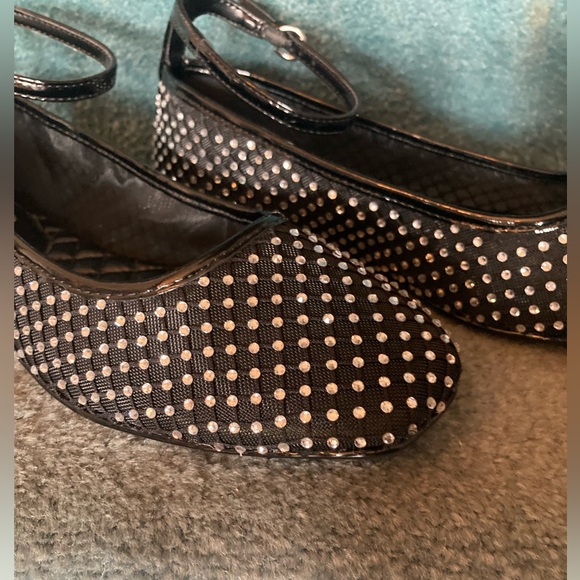 NEW Mix No. 6 Rhinestone Belleena Flat Shoe Sz 7 Never worn SPARKLY Ankle strap - Picture 5 of 11